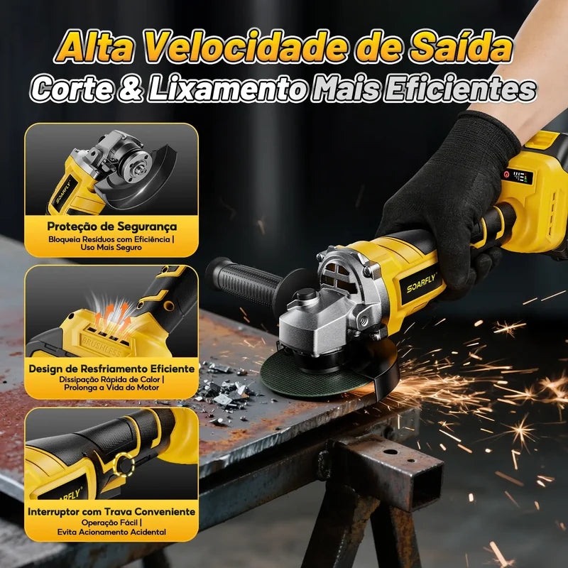 Kit de Ferramentas Sem Fio 4 em 1 48Vf SOARFLY Brushless com 2 Baterias